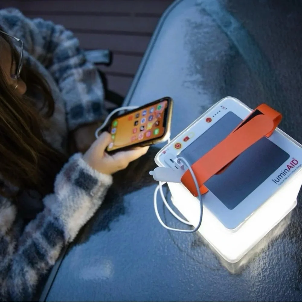 Set of 2 Titan Solar Lantern + Phone Charger